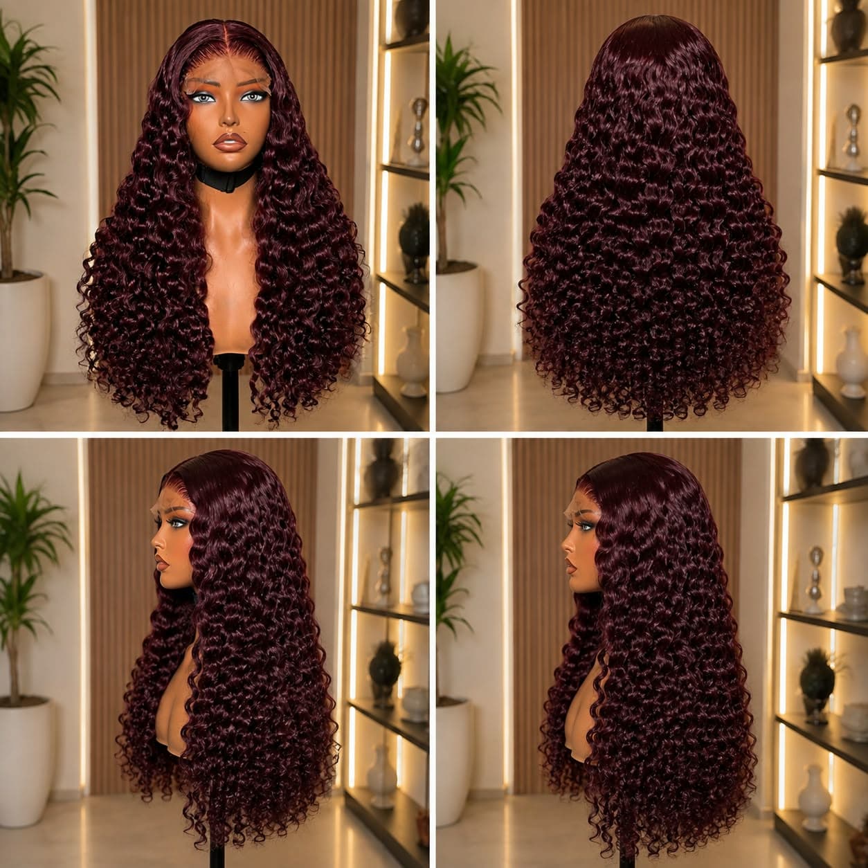Luxury water curly, human hair wig 330g , 24inch. 5x5,